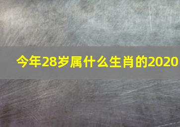 今年28岁属什么生肖的2020