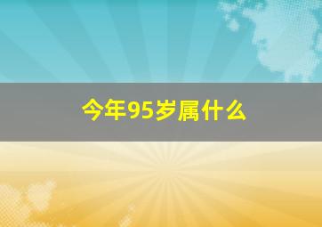 今年95岁属什么