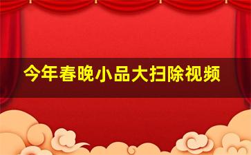 今年春晚小品大扫除视频