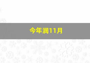 今年润11月