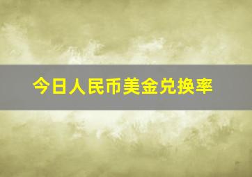 今日人民币美金兑换率