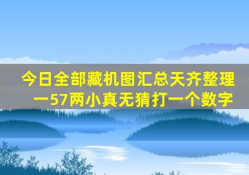 今日全部藏机图汇总天齐整理一57两小真无猜打一个数字