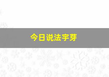 今日说法宇芽