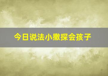 今日说法小撒探会孩子