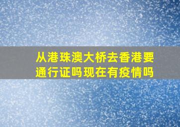 从港珠澳大桥去香港要通行证吗现在有疫情吗