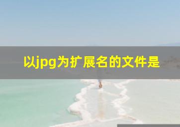 以jpg为扩展名的文件是