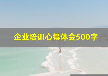 企业培训心得体会500字