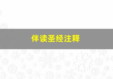 伴读圣经注释