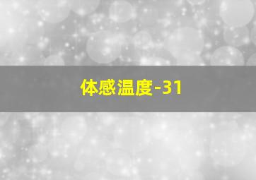 体感温度-31