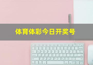 体育体彩今日开奖号