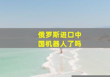 俄罗斯进口中国机器人了吗