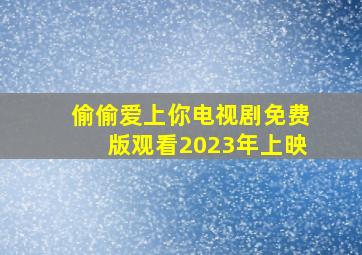 偷偷爱上你电视剧免费版观看2023年上映