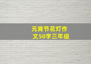 元宵节花灯作文50字三年级