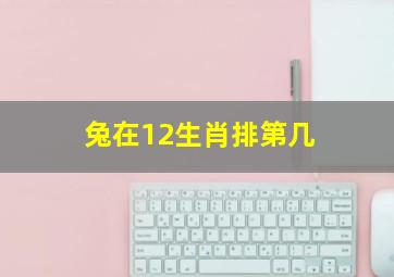 兔在12生肖排第几