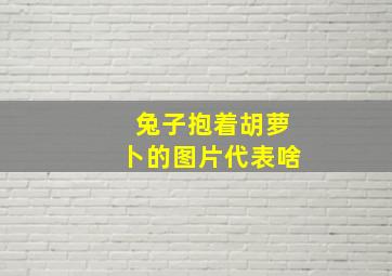 兔子抱着胡萝卜的图片代表啥