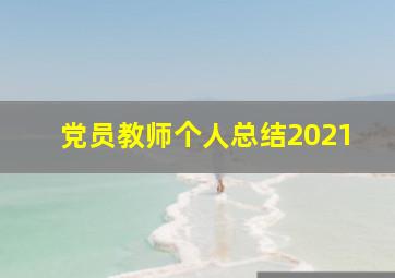 党员教师个人总结2021