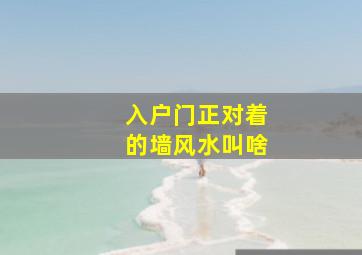 入户门正对着的墙风水叫啥