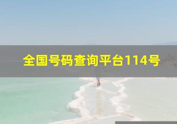 全国号码查询平台114号