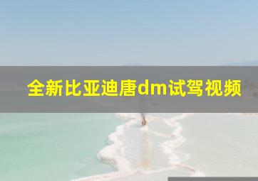 全新比亚迪唐dm试驾视频