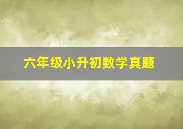 六年级小升初数学真题