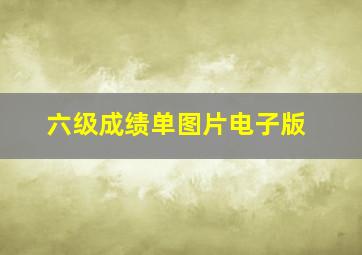 六级成绩单图片电子版