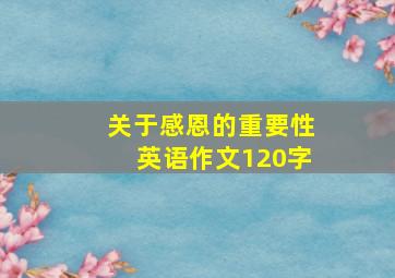 关于感恩的重要性英语作文120字