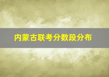 内蒙古联考分数段分布