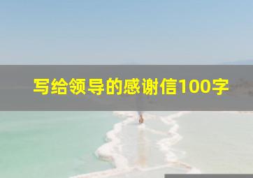 写给领导的感谢信100字