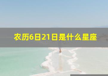 农历6日21日是什么星座