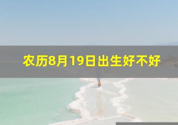 农历8月19日出生好不好