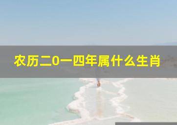 农历二0一四年属什么生肖