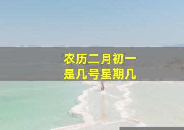 农历二月初一是几号星期几