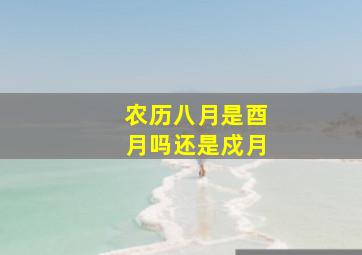 农历八月是酉月吗还是戍月