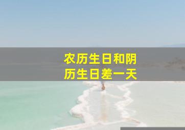 农历生日和阴历生日差一天