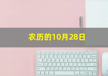 农历的10月28日