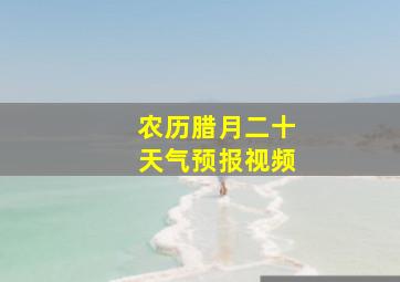 农历腊月二十天气预报视频