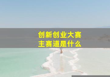 创新创业大赛主赛道是什么