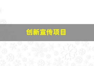 创新宣传项目