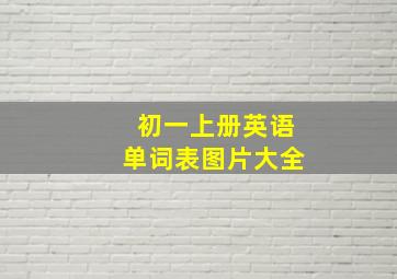 初一上册英语单词表图片大全