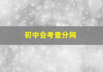 初中会考查分网