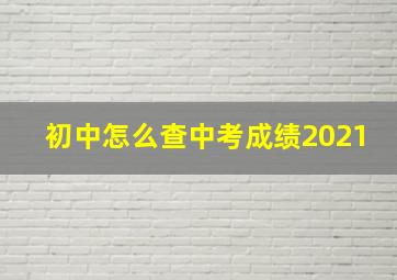 初中怎么查中考成绩2021