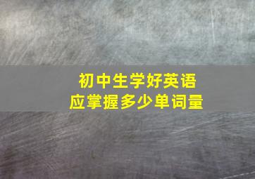 初中生学好英语应掌握多少单词量