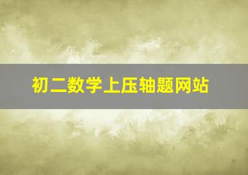 初二数学上压轴题网站