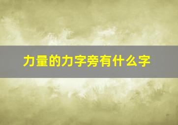 力量的力字旁有什么字