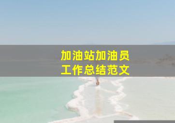 加油站加油员工作总结范文