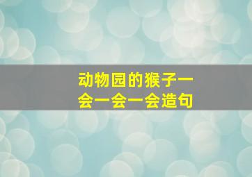 动物园的猴子一会一会一会造句