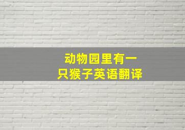 动物园里有一只猴子英语翻译