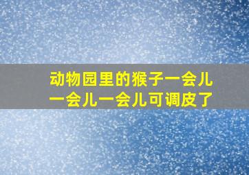 动物园里的猴子一会儿一会儿一会儿可调皮了