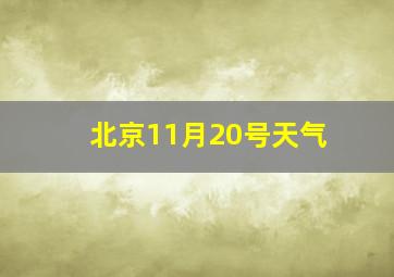 北京11月20号天气