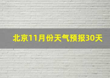 北京11月份天气预报30天